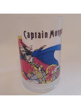 VINTAGE CAPTAIN MORGAN Stein Frosted Stein Plastic Made in Taiwan